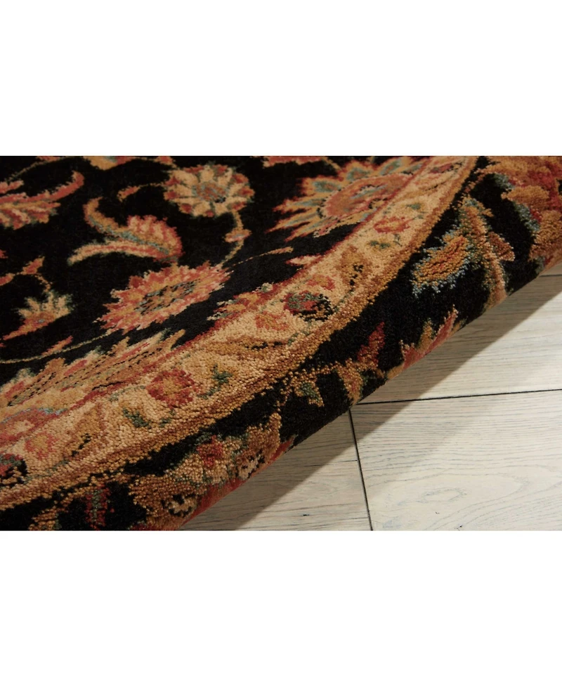 Nourison Home Living Treasures LI05 Black 7'10" Round Rug