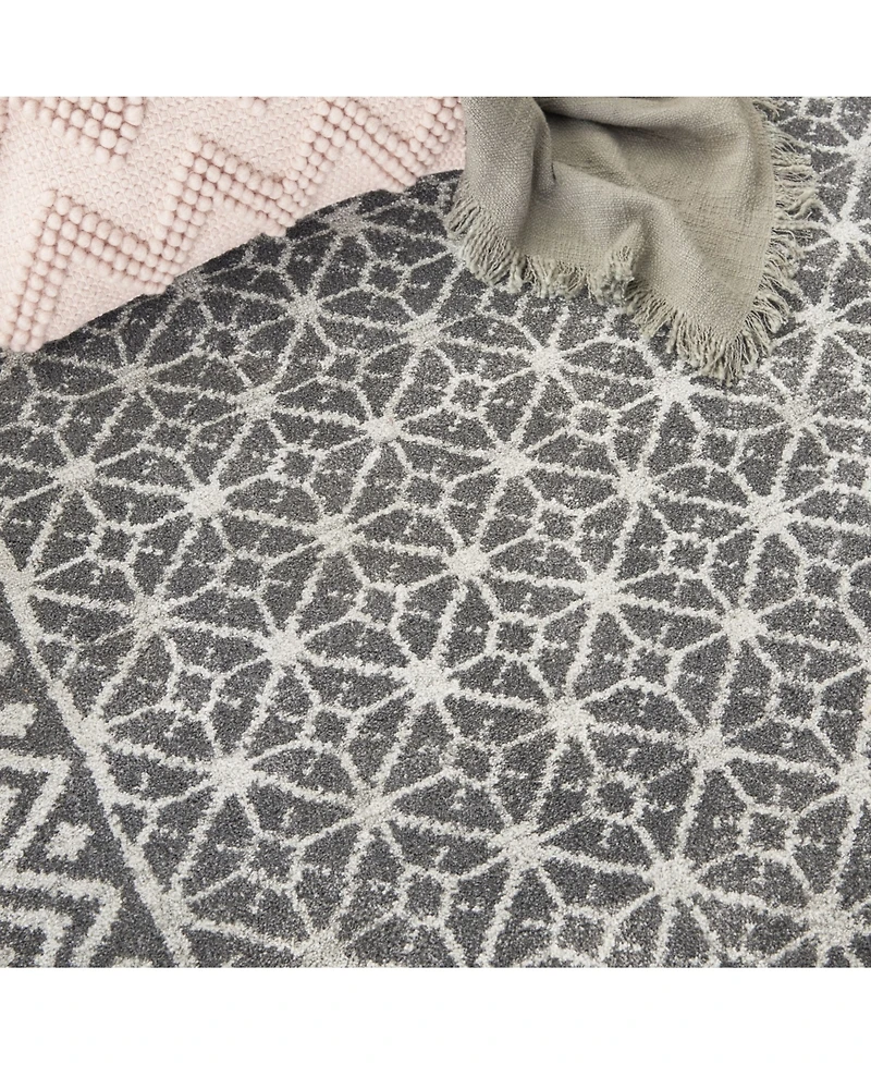 Nourison Home Palermo PMR02 Charcoal 5'3" x 7'3" Area Rug