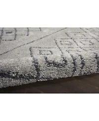 Nourison Home Serenity Shag Srs02 Gray Slate Rug