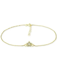 Giani Bernini Cubic Zirconia Star Ankle Bracelet, Created for Macy's