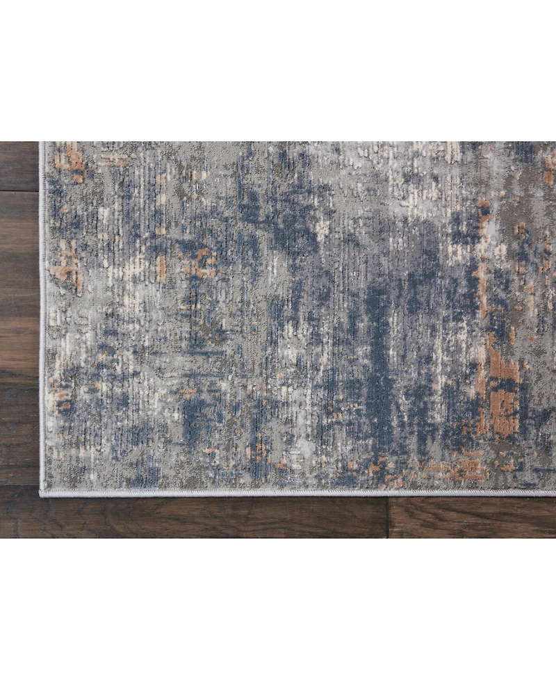 Nourison Home Rustic Textures RUS01 Gray and Beige 3'11" x 5'11" Area Rug