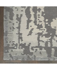 Nourison Home Symmetry SMM02 Gray and Beige 5'3" x 7'9" Area Rug