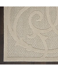Nourison Home Cozumel CZM04 Cream 4' x 6' Outdoor Area Rug