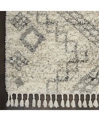 Nourison Home Oslo Shag Osl02 Ivory Gray Rug