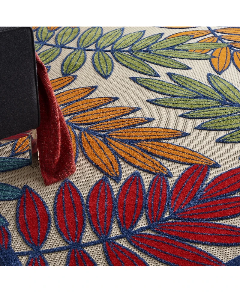 Nourison Home Aloha ALH18 Multi 7' x 10' Outdoor Area Rug