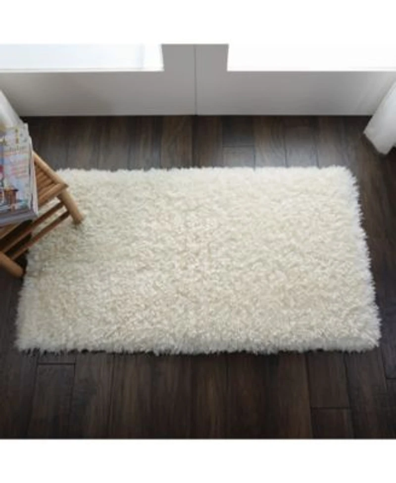 Nourison Home Luxe Shag Lxs01 Ivory Rug
