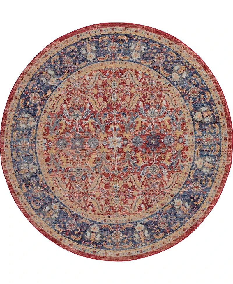 Nourison Home Ankara Global ANR02 Red 6' Round Rug