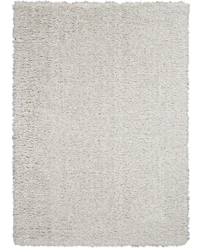 Nourison Home Luxe Shag LXS01 Silver 5' x 7' Area Rug
