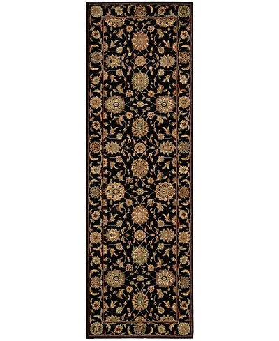 Nourison Home Living Treasures LI05 Black 2'6" x 8' Runner Rug