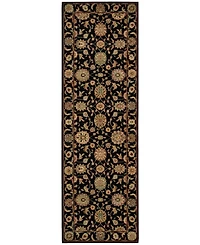 Nourison Home Living Treasures LI05 Black 2'6" x 8' Runner Rug