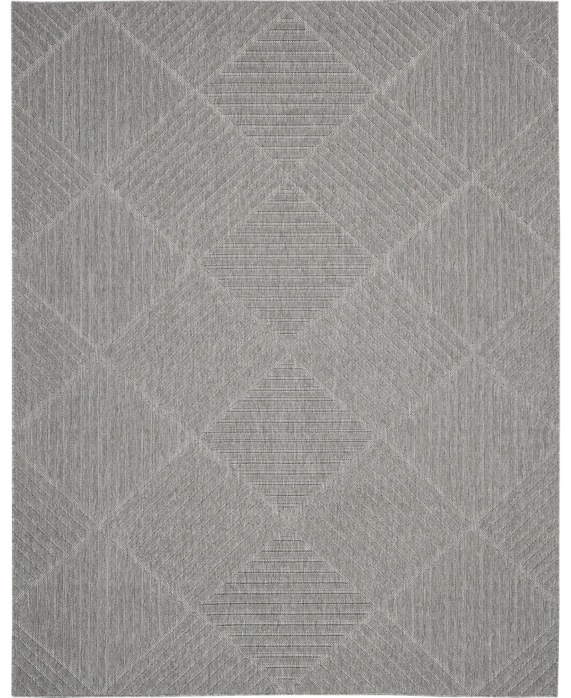 Nourison Home Cozumel CZM05 Silver 7'10" x 9'10" Outdoor Area Rug