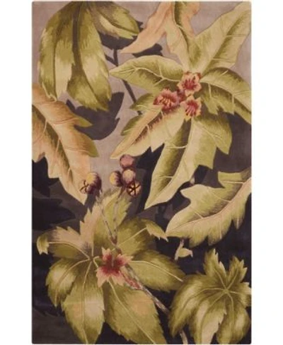 Nourison Home Tropics Ts03 Plum Rug