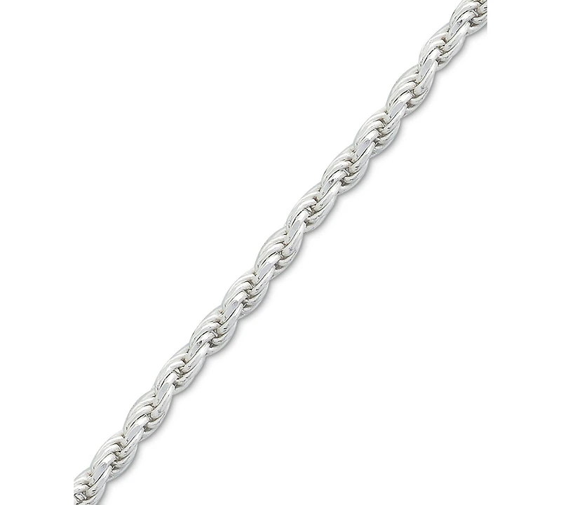 Giani Bernini Sterling Silver Necklace, 18" Diamond Cut Rope Chain