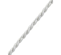 Giani Bernini Sterling Silver Necklace, 18" Diamond Cut Rope Chain