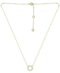 Giani Bernini Cubic Zirconia Mini-Circle 16" Pendant Necklace, Created for Macy's