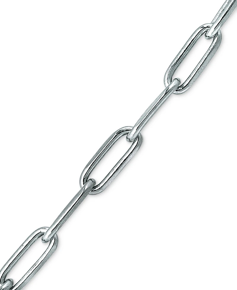 Giani Bernini Paperclip Link Ankle Bracelet Sterling Silver and 18k Over Silver, Created for Macy's