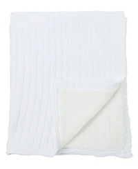 Tots Fifth Avenue Baby Boys and Girls Cable Knit Sherpa Blanket