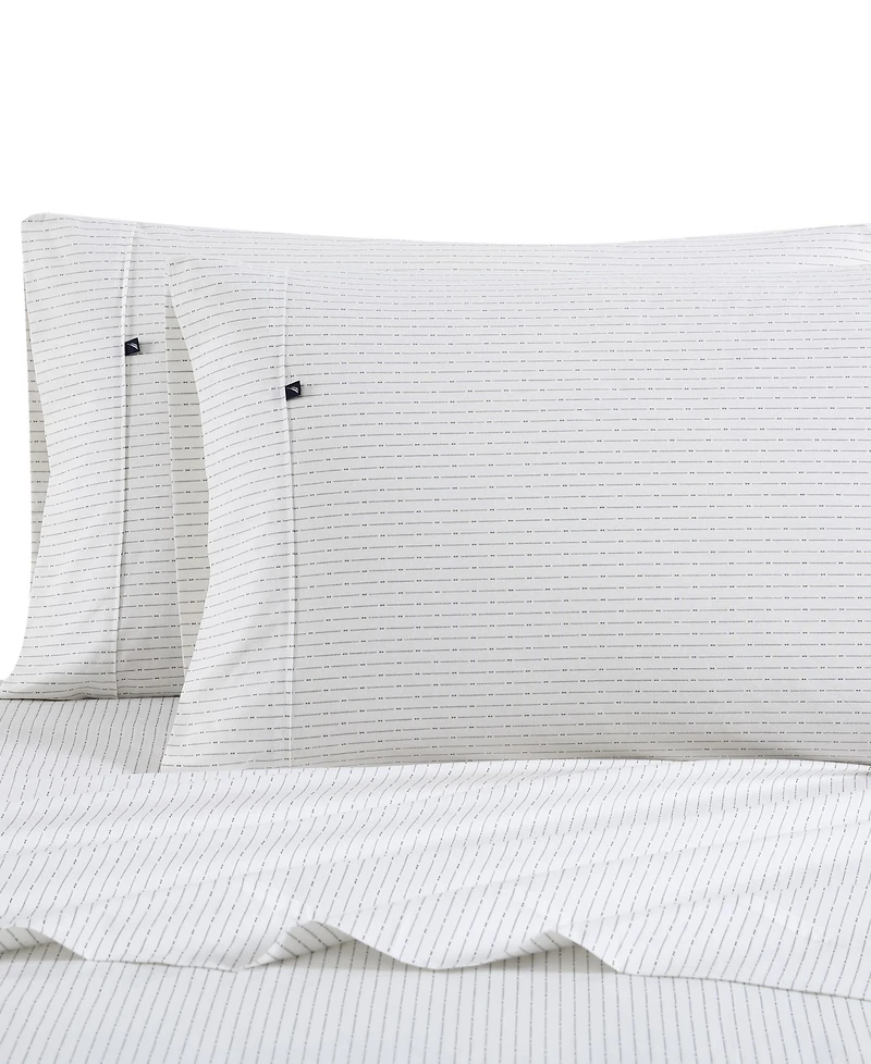 Nautica Buoy Line Cotton Percale 4-Piece Sheet Set