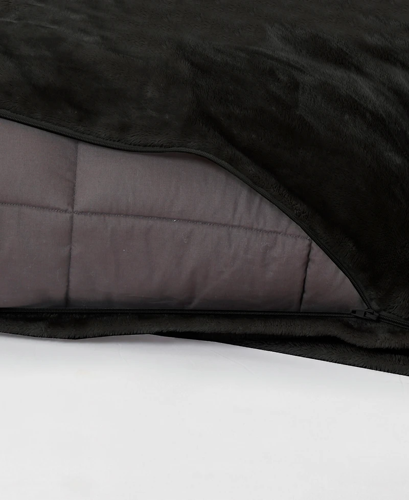 DreamLab Plush 15lb Weighted Blanket with Washable Cover