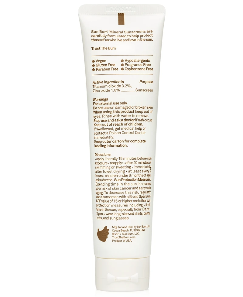 Sun Bum Mineral Tinted Sunscreen Face Lotion Spf 30