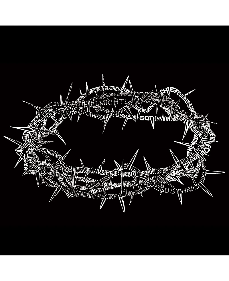 La Pop Art Crown of Thorns Men's Raglan Word T-shirt