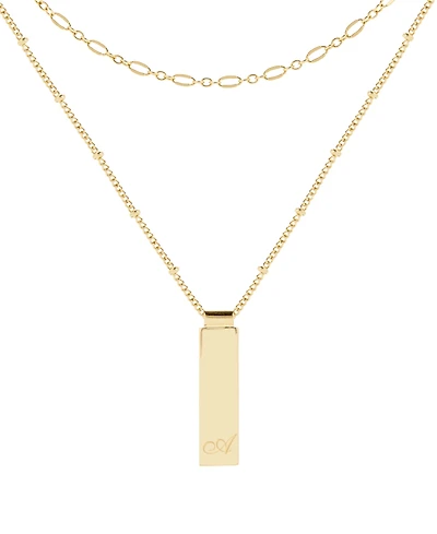 brook & york 14K Gold Plated Maisie Initial Layering Necklace Set