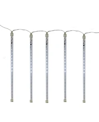 Northlight Transparent Dripping Icicle Snowfall Christmas Light Tubes-Clear Wire, Set of 10