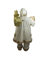 Northlight Glorious Winter Standing Santa Claus Christmas Figure with Gift Bag