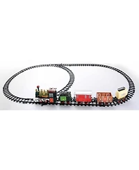 Northlight 16-Piece Battery Operated Lighted and Animated Continental Express Train Set with Sound