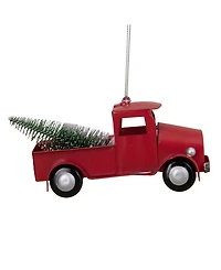 Northlight Iron Truck with Frosted Tree Christmas Ornament