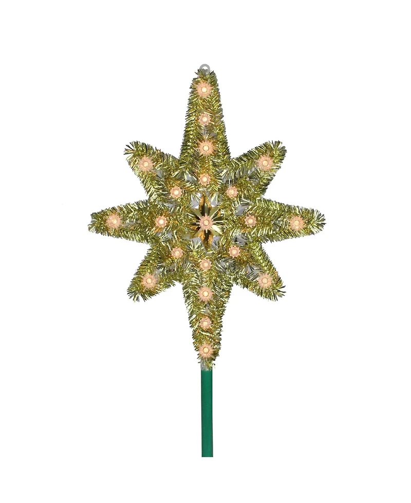 Northlight Lighted Gold Tone Star Of Bethlehem Christmas Tree Topper