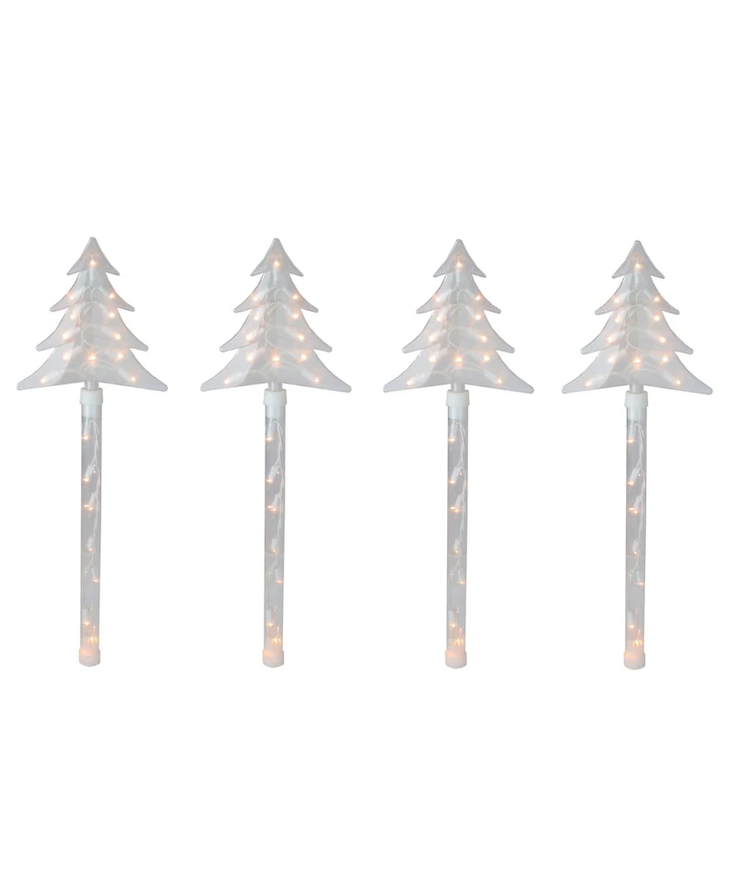 Northlight Lighted Christmas Tree Pathway Marker with Lawn Stakes