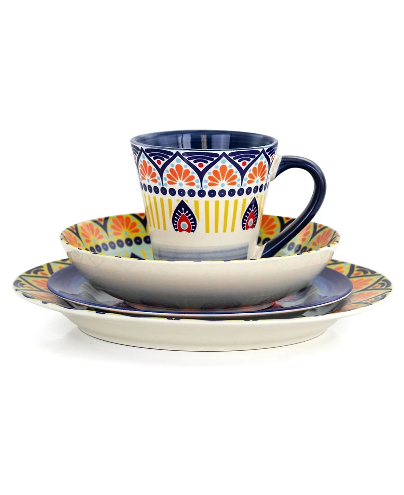 Elama Zen Mozaik 16 Pc. Dinnerware Set