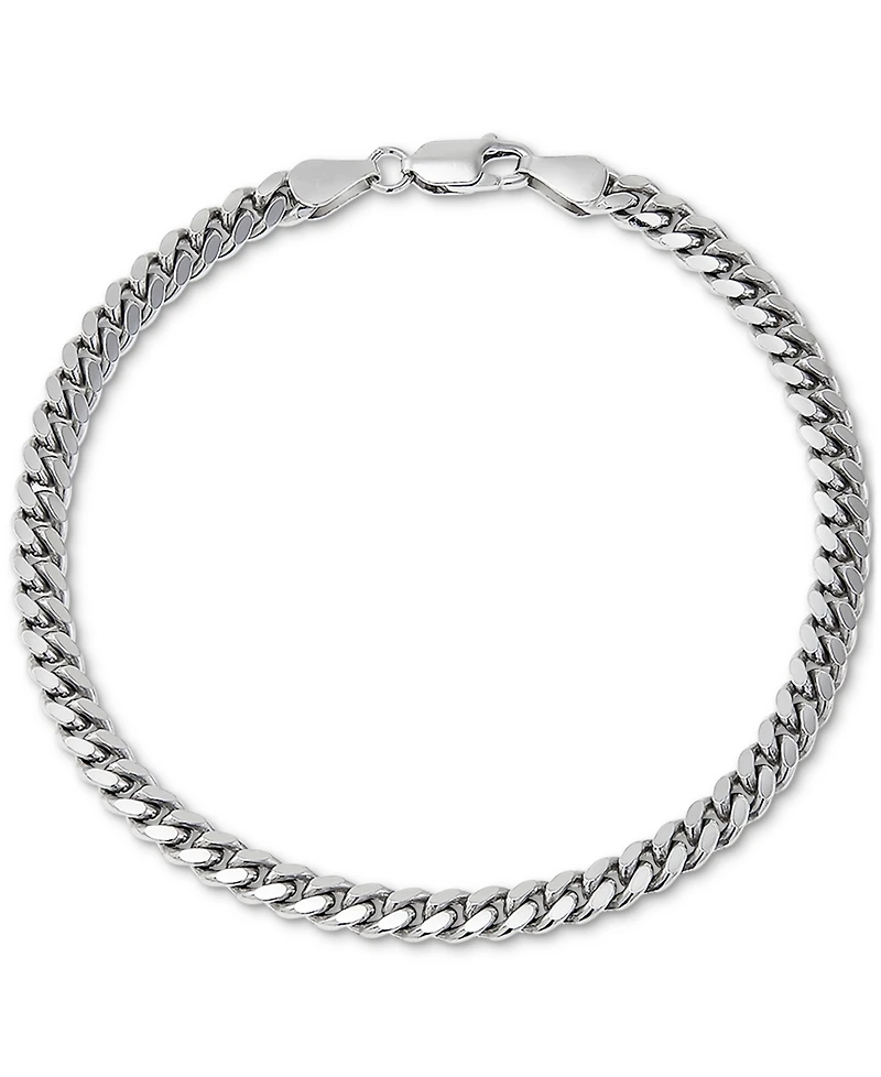 Men's Cuban Link Bracelet 18k Gold-plated Sterling Silver &