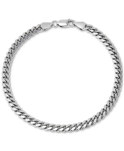 Men's Cuban Link Bracelet 18k Gold-plated Sterling Silver &