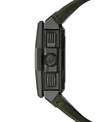 Bulova Men's Precisionist Chronograph Green Leather Strap Watch 44.7x46.8mm, A Special Edition