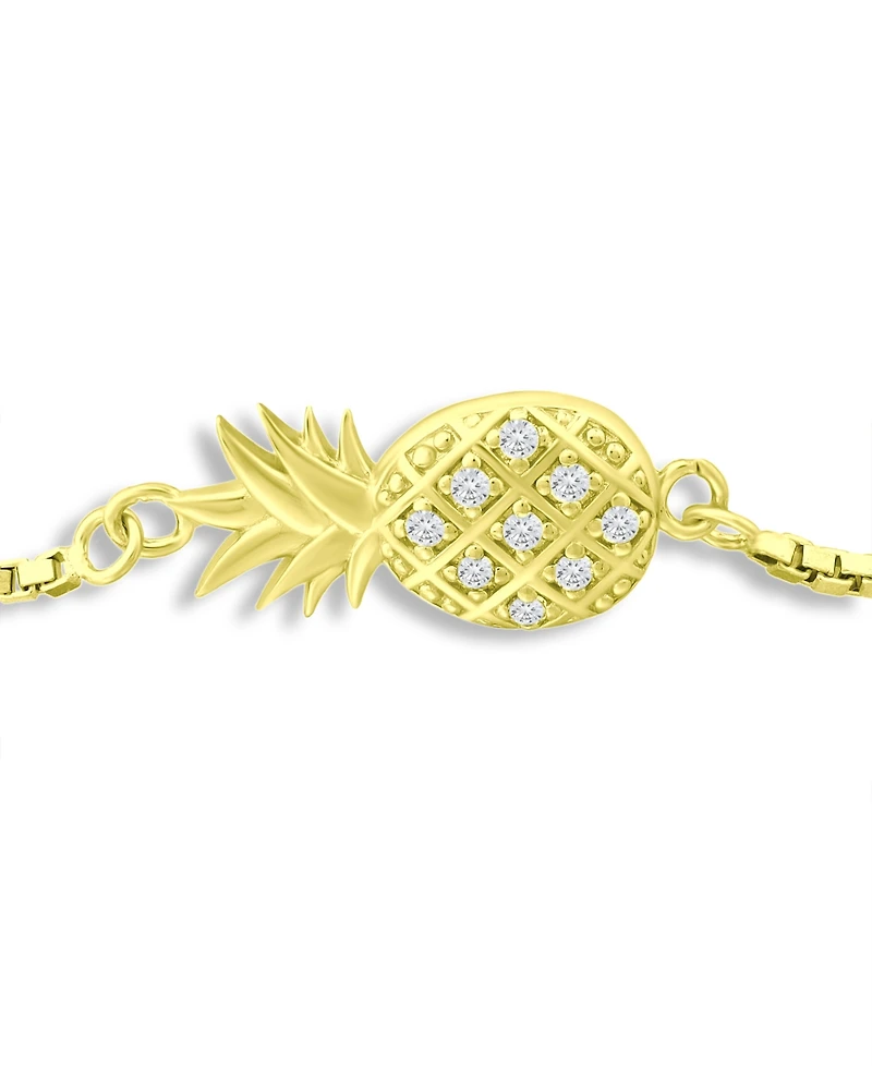 Giani Bernini Cubic Zirconia Pineapple Bolo Bracelet in 18k Gold-Plated Sterling Silver, Created for Macy's