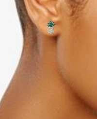 Giani Bernini Cubic Zirconia Pineapple Stud Earrings in Sterling Silver, Created for Macy's