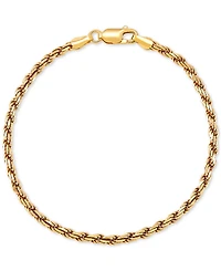 Giani Bernini Rope Link Chain Bracelet (2-5/8mm) 18k Gold-Plated Sterling Silver or Silver, Created for Macy's
