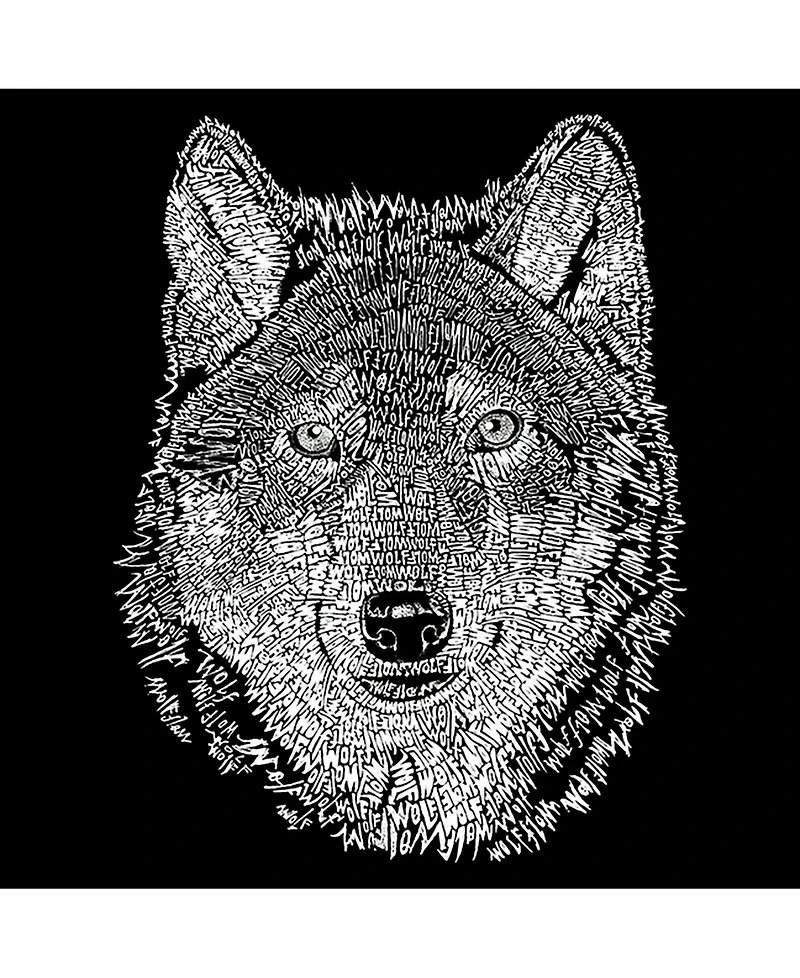 La Pop Art Men's Word Wolf Crewneck Sweatshirt