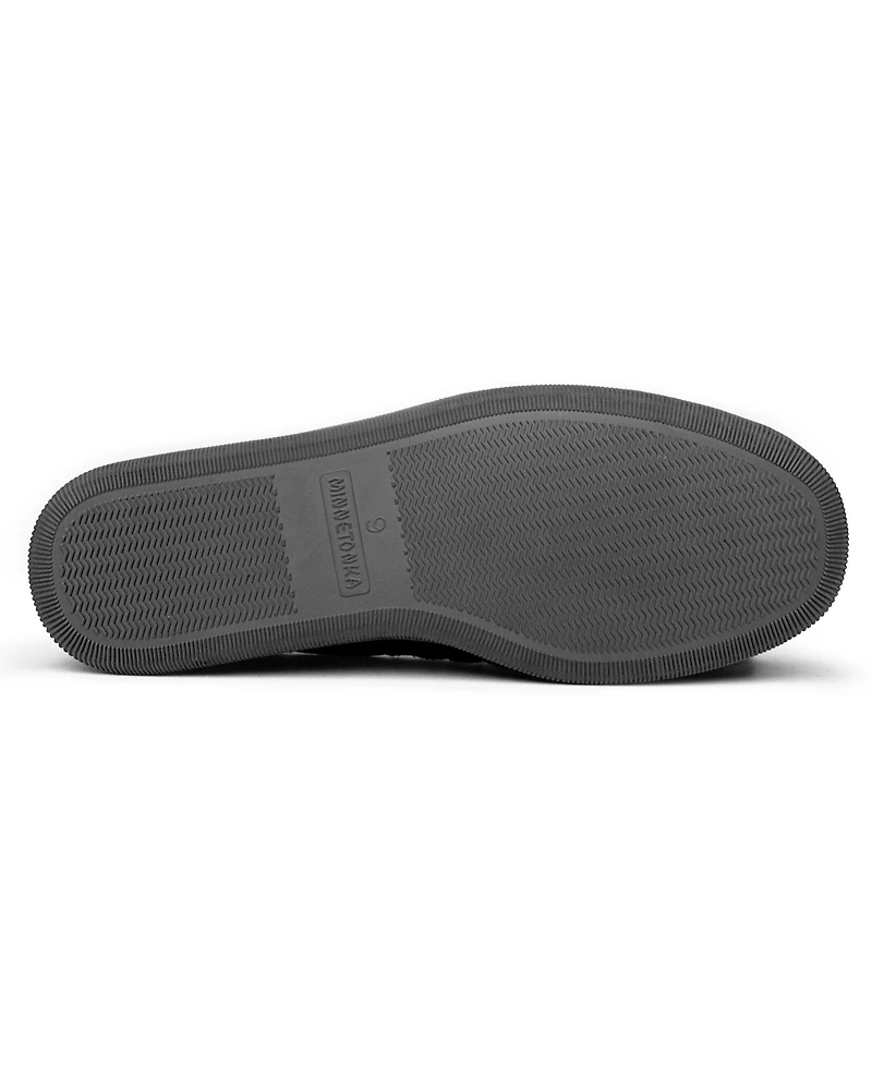 Minnetonka Men's Sheepskin Hardsole Moccasin Extended Sizes Slippers