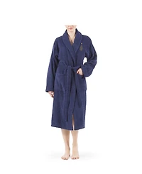 Linum Home Christmas Tree Design Embroidered Terry Bathrobe