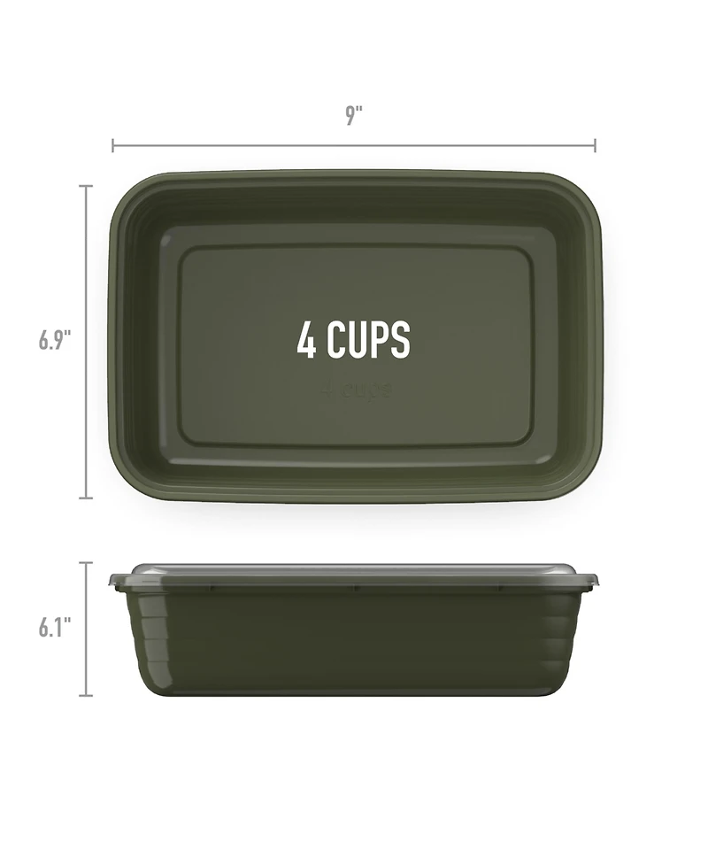 Bentgo Food Prep 1-Compartment Food Storage Containers, Pack of 10