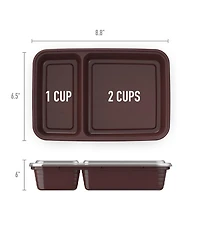 Bentgo Food Prep 2-Compartment Food Storage Containers, Pack of 10