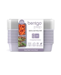 Bentgo Food Prep 3-Compartment Storage Containers, Pack of 10