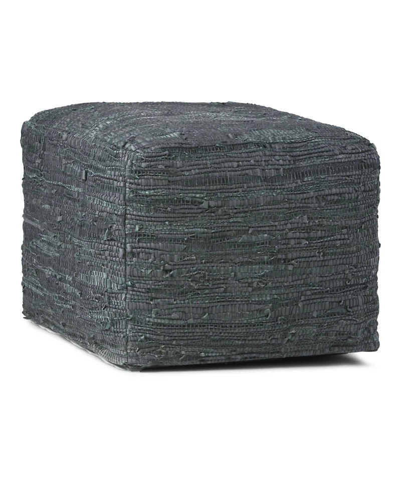 Simpli Home Fredrik Square Pouf