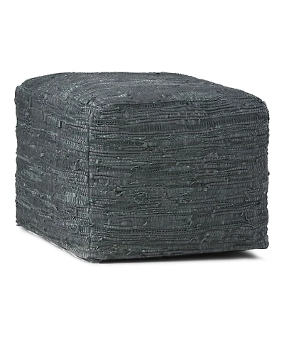 Simpli Home Fredrik Square Pouf