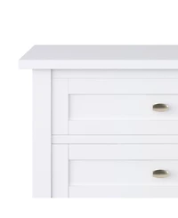 Simpli Home Warm Shaker Solid Wood Bedside Table