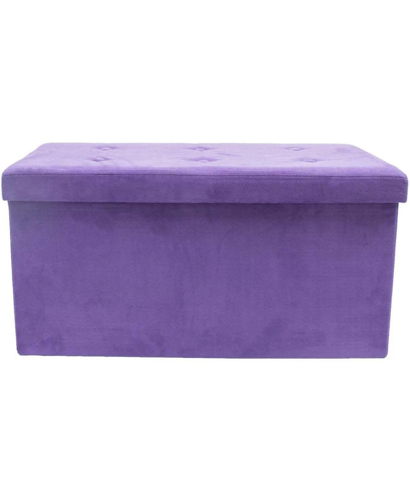 Suede Storage Bench