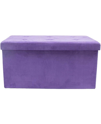 Suede Storage Bench